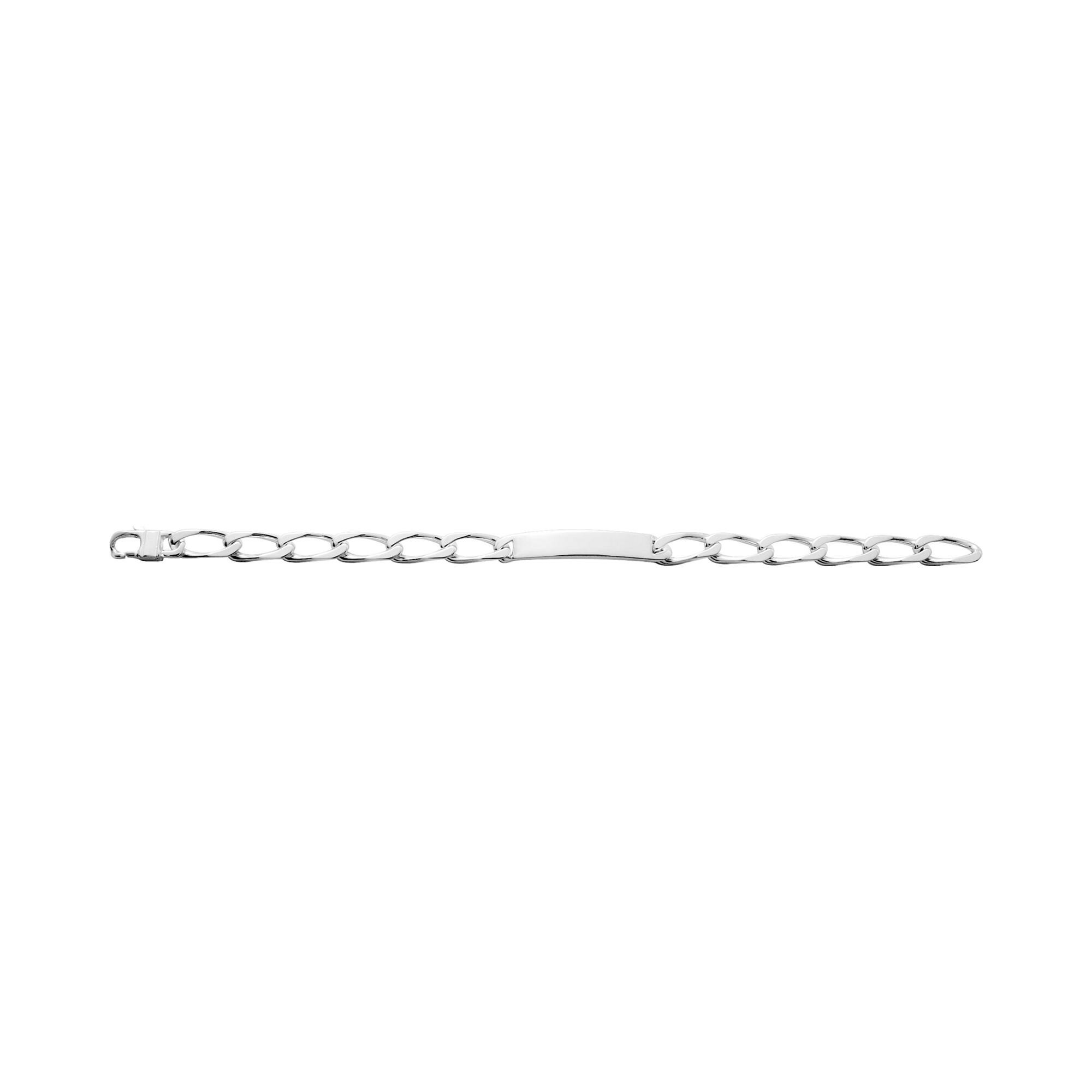 Gourmette maille cheval 6mm en argent poli