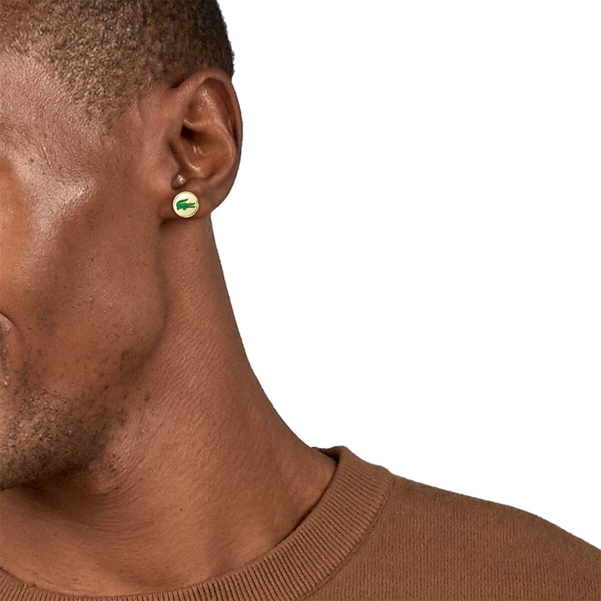 Boucles d'oreilles Lacoste Arthor en acier doré vue 3