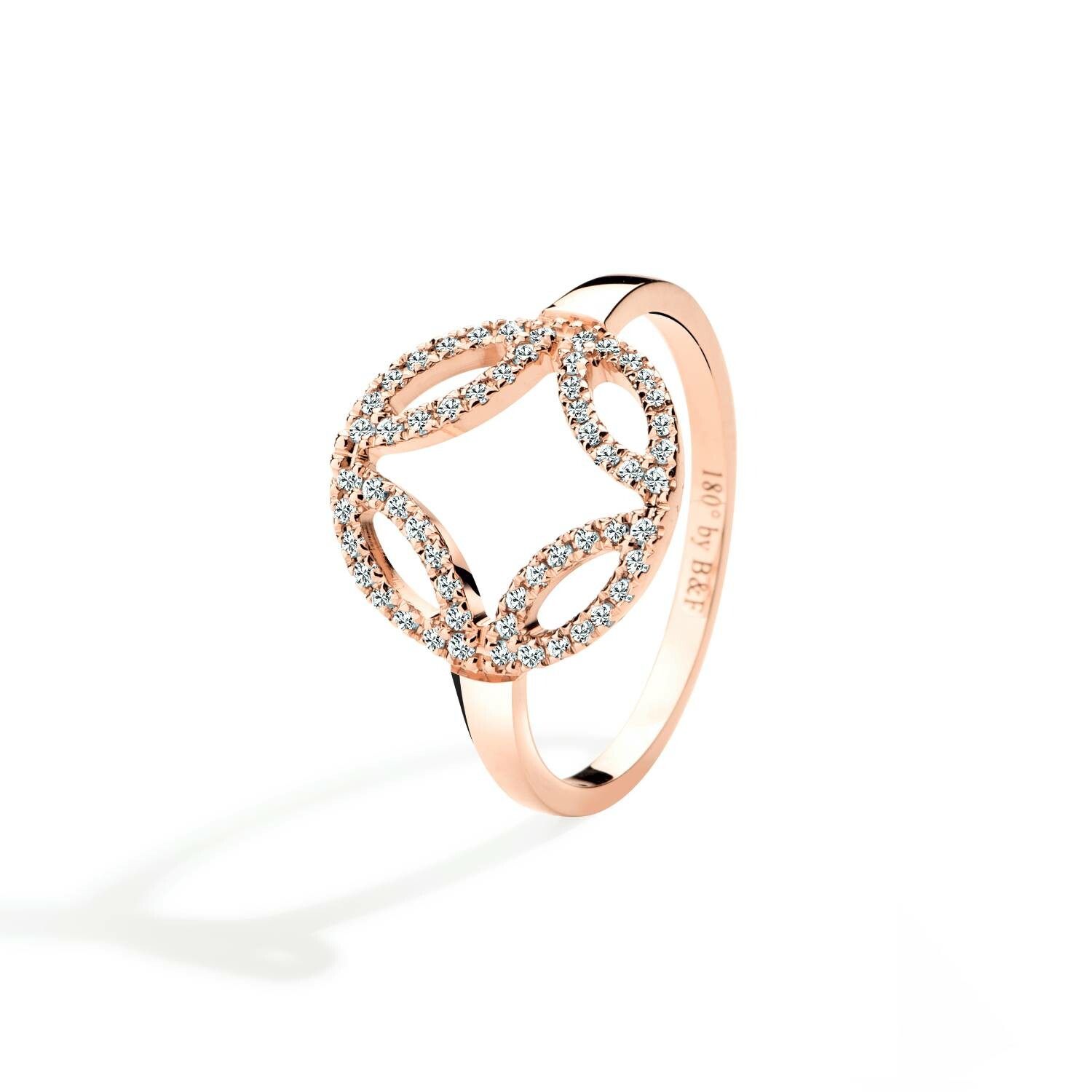 Achat Bague B&F My Haute Joaillerie Collection 180° En Or Rose Et ...