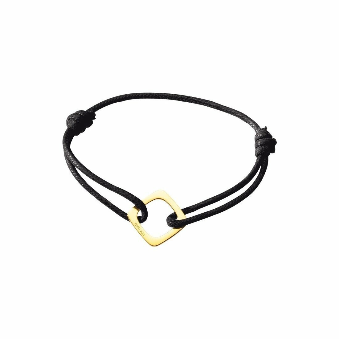 Bracelet sur cordon dinh van Impression grand modèle en or jaune vue 1