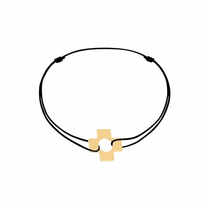 Bracelet sur cordon Symboles dinh van en or jaune vue 1