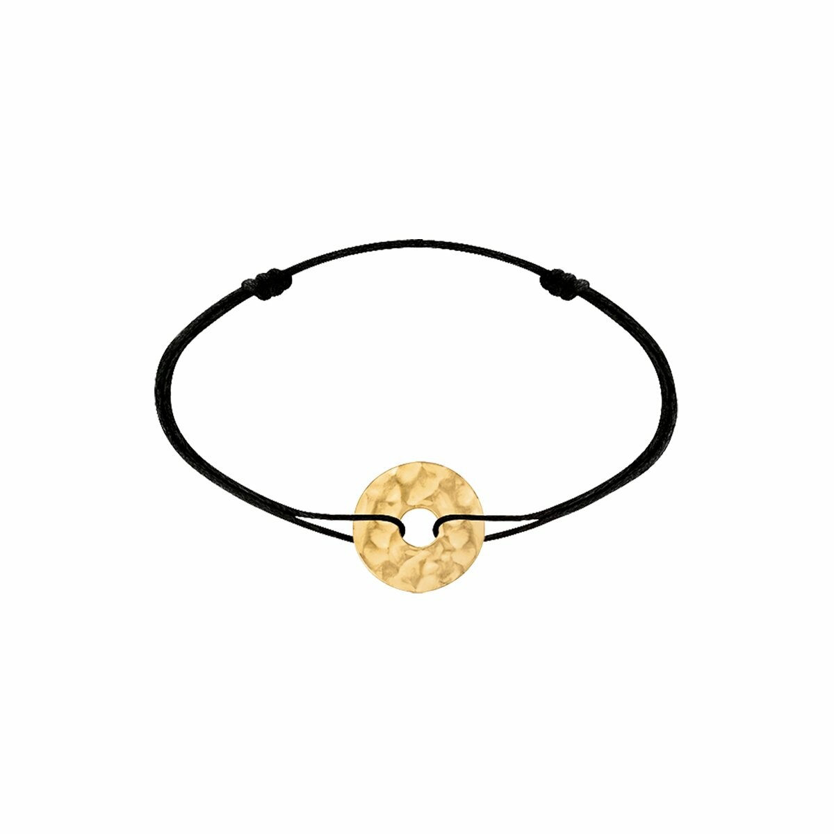 Bracelet sur cordon dinh van Pi en or jaune vue 1