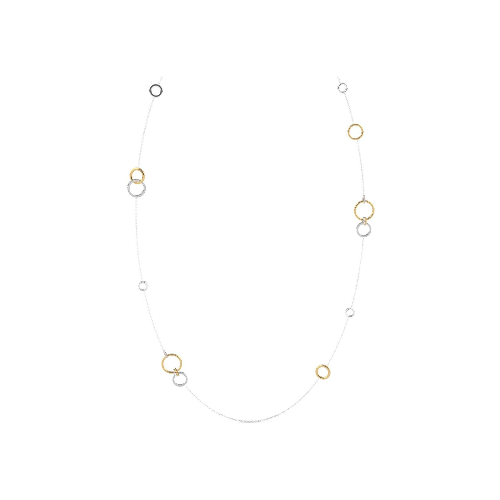 Collier Ti Sento en argent doré et oxyde de zirconium