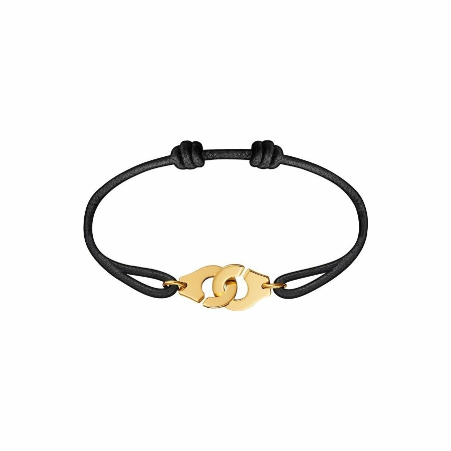 Bracelet sur cordon Menottes dinh van R12 en or jaune vue 1