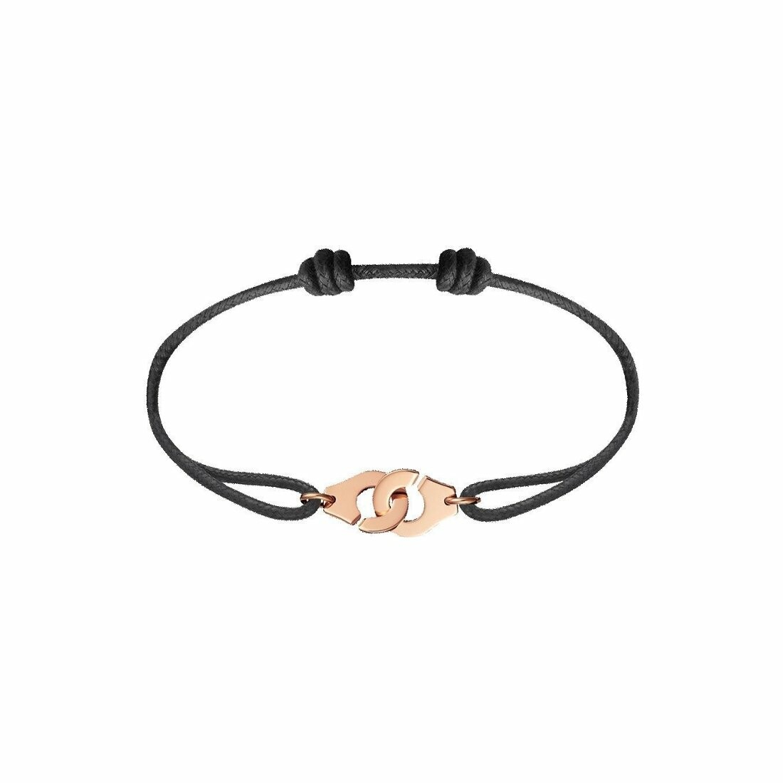 Bracelet sur cordon Menottes dinh van R10 en or rose vue 1