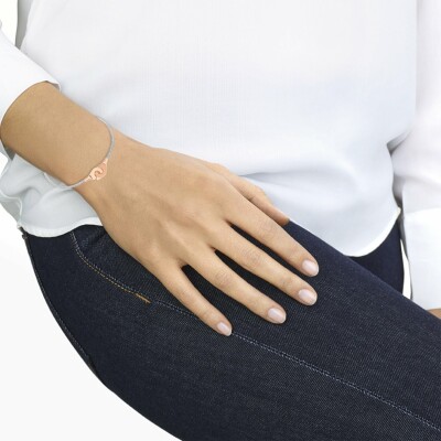 Bracelet Menottes dinh van R10 en or rose et argent vue 2