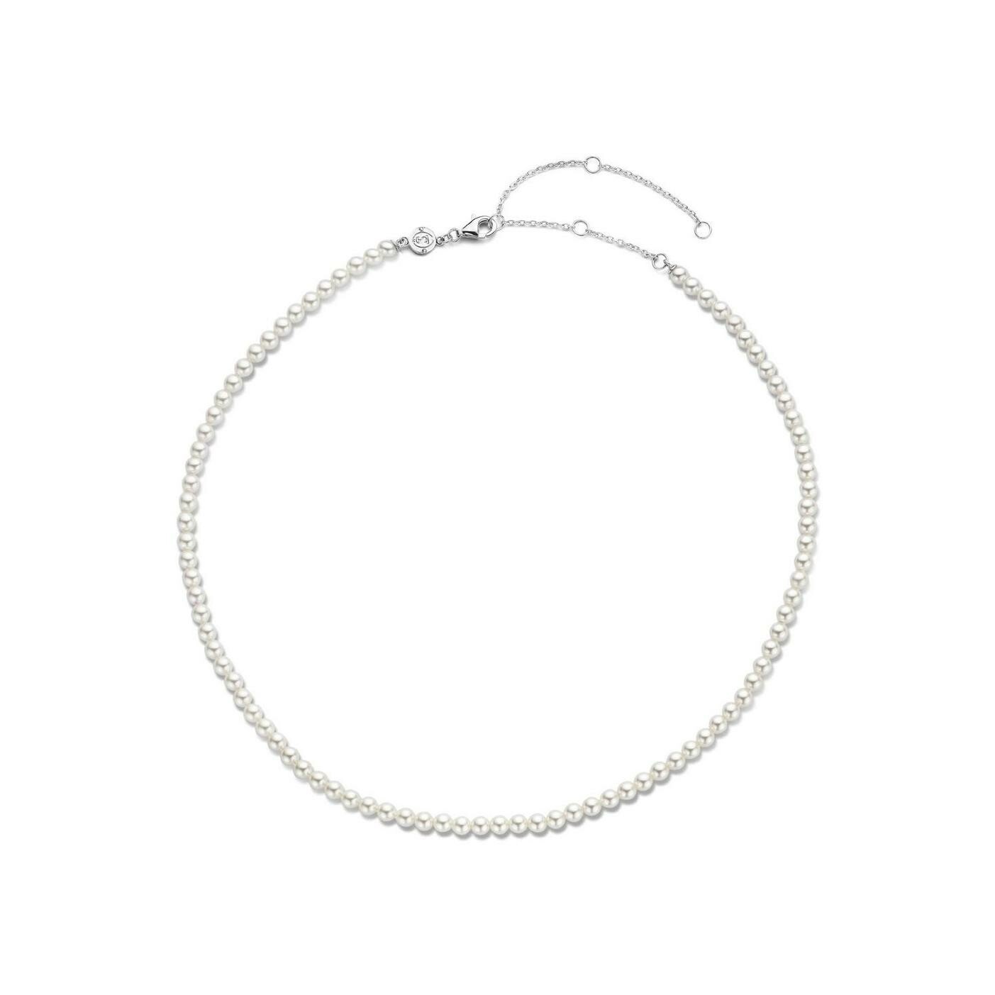 Collier Ti Sento en argent plaqué platine et perles vue 2