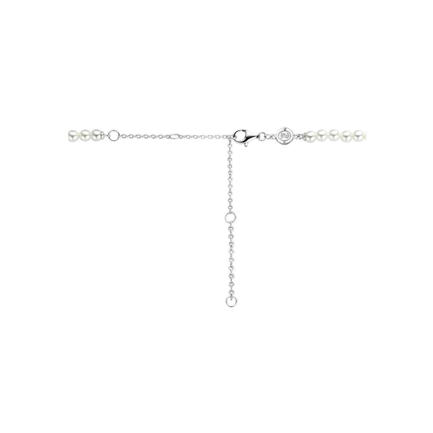Collier Ti Sento en argent plaqué platine et perles vue 3