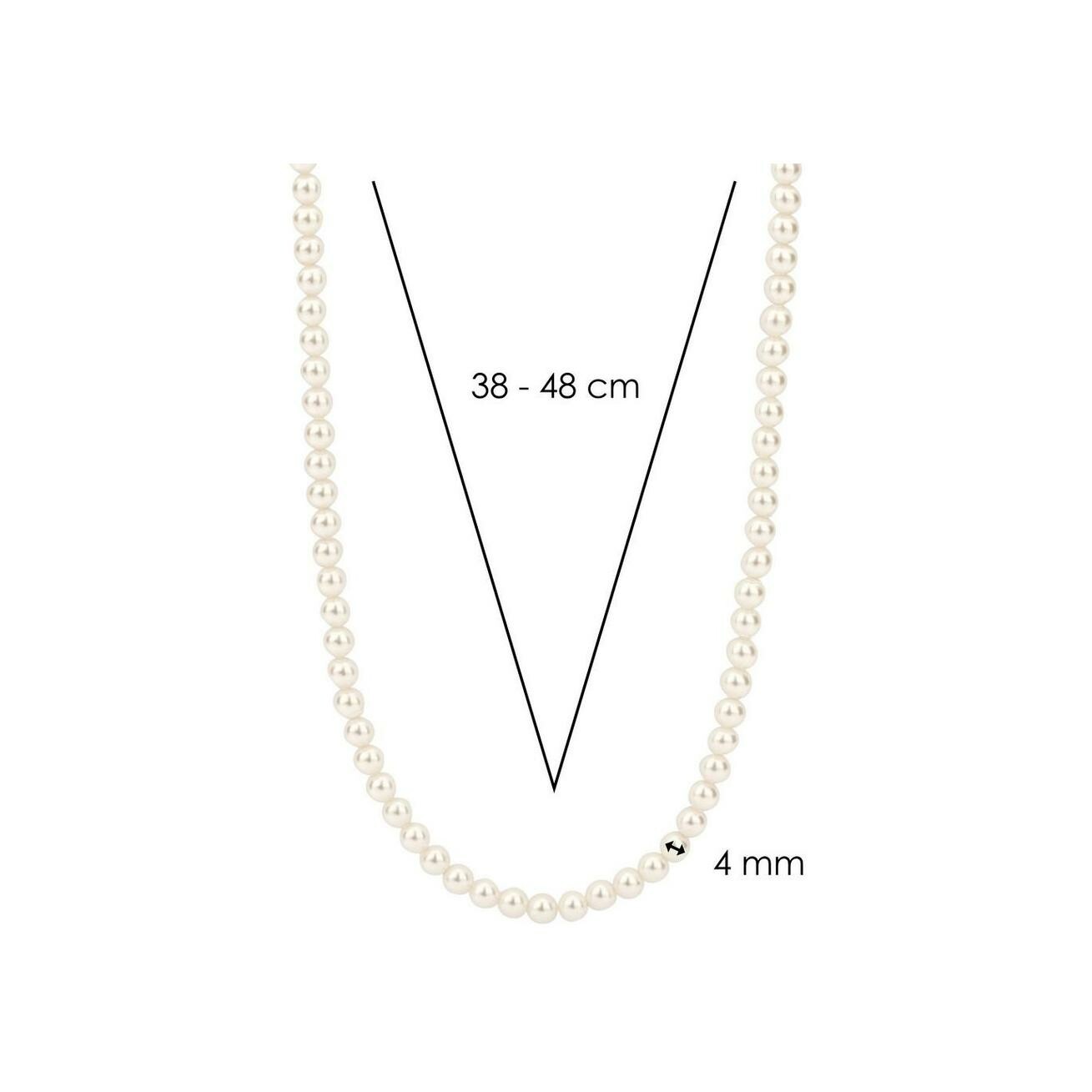 Collier Ti Sento en argent plaqué platine et perles vue 4