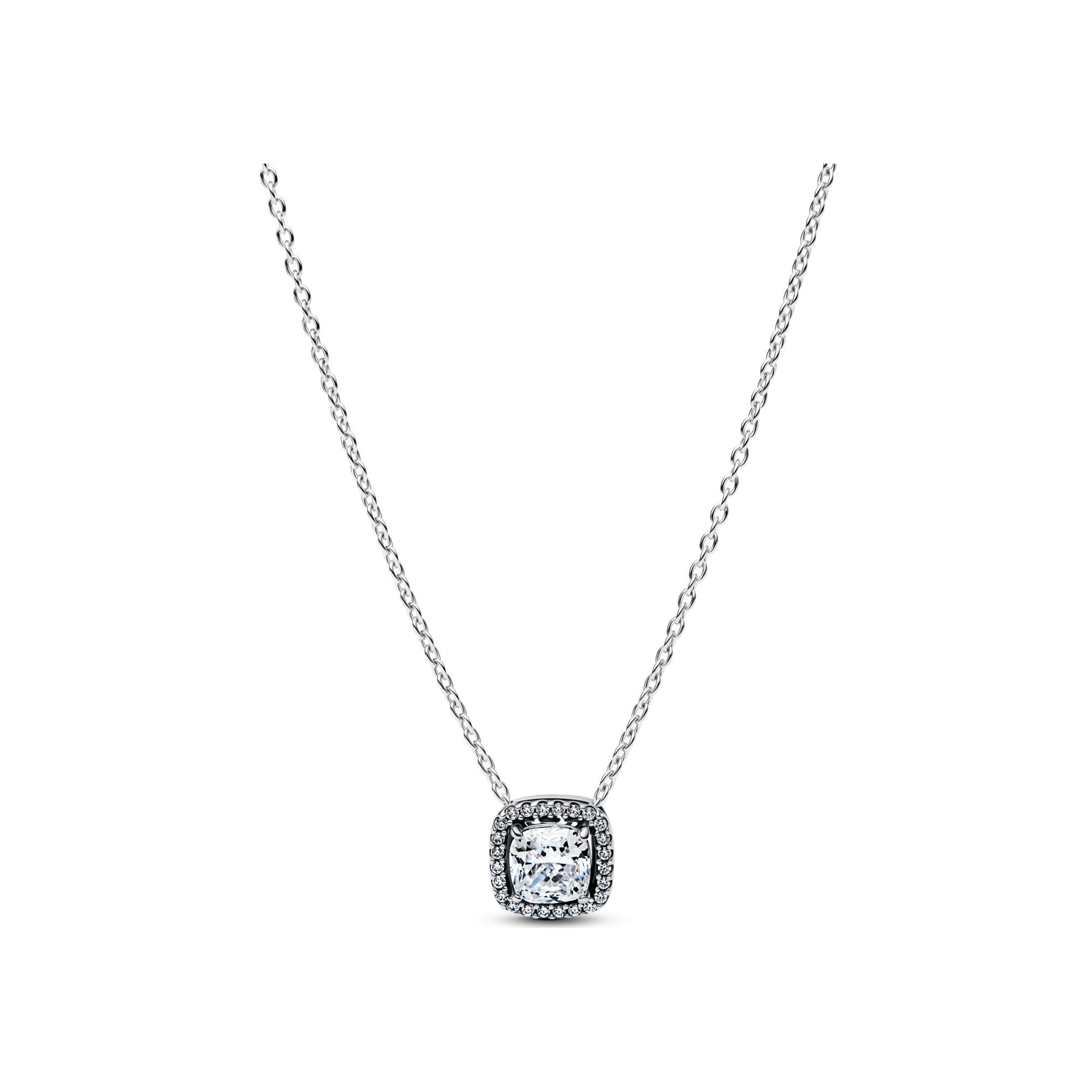 Collier Pandora Halo en argent et oxydes de zirconium, 45 cm