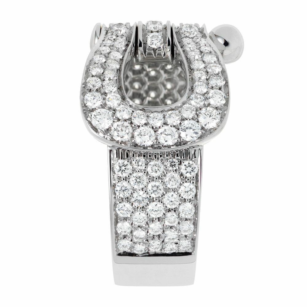 Fred Force ring 10 mm 4b0379 taille 56 WHITE GOLD 18K & DIAMONDS