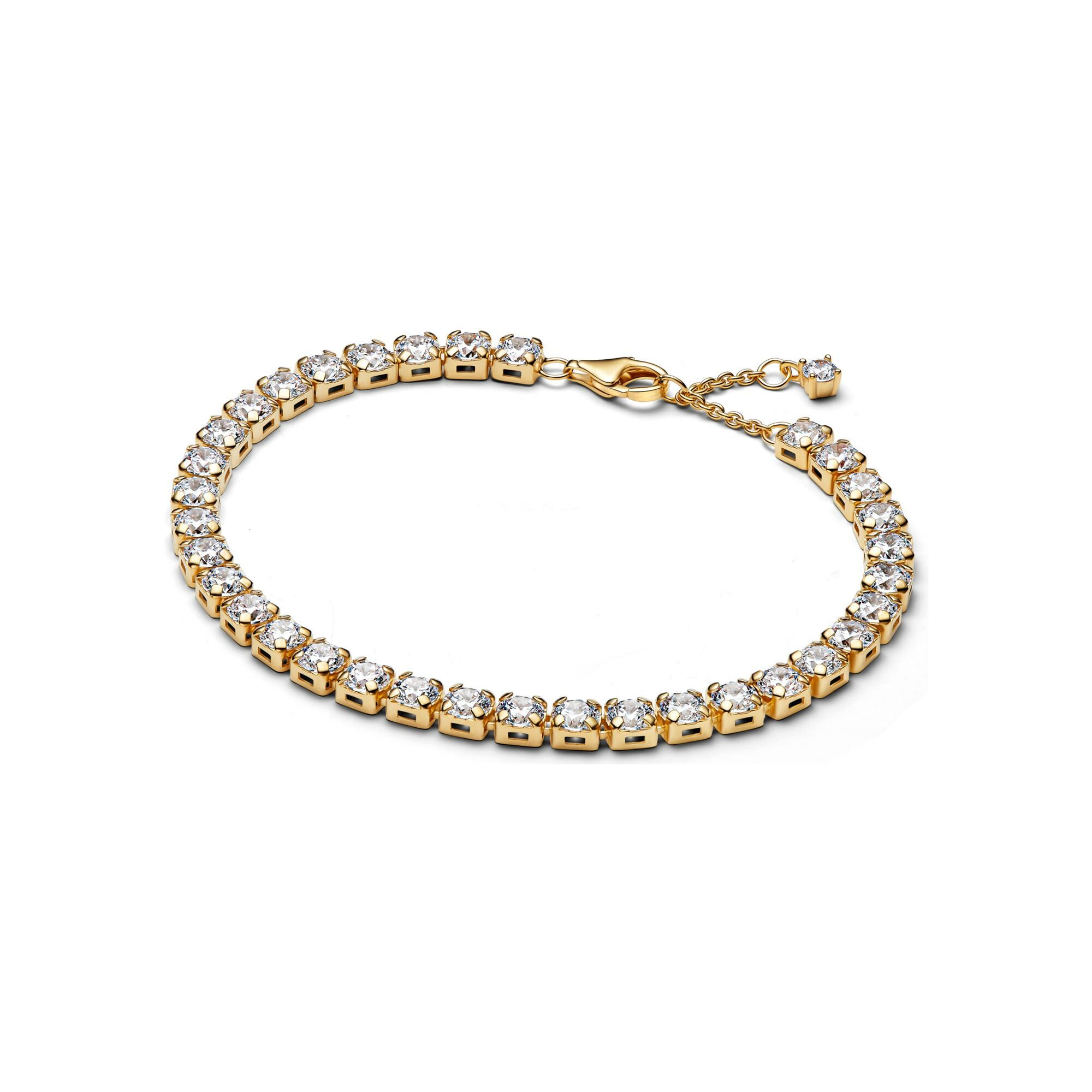 Bracelet Pandora Rivière Audacieux Scintillant en métal doré et oxydes de zirconium, 20 cm