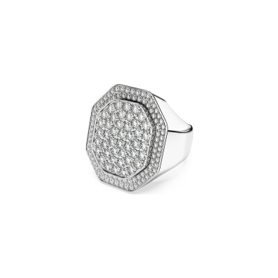 Bague Swarovski Dextera en métal rhodié et cristaux Swarovski, taille 55 vue 1