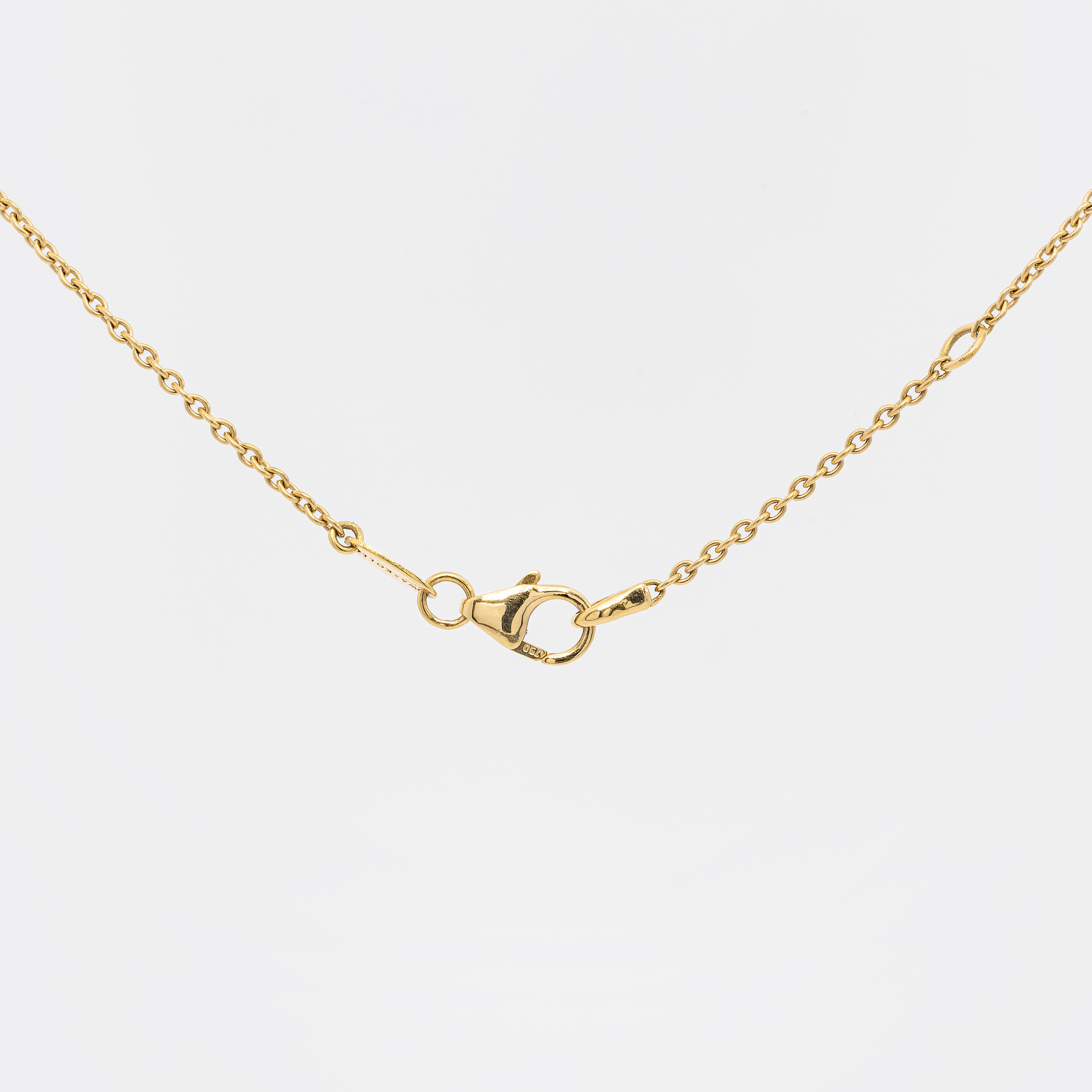 Collier Aura or rose, émeraude & diamants vue 4