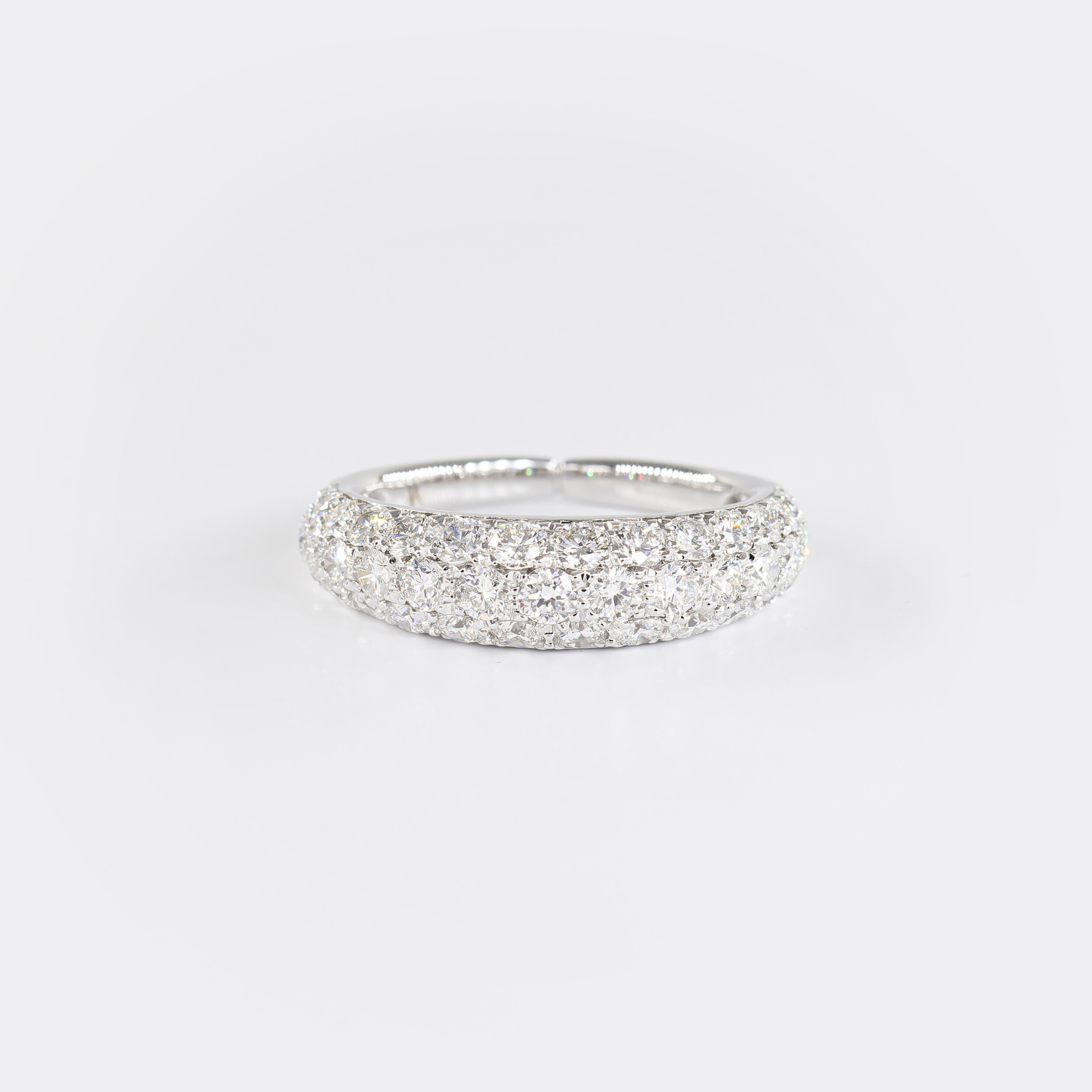 Jonc Sparkles or blanc & diamants  vue 1