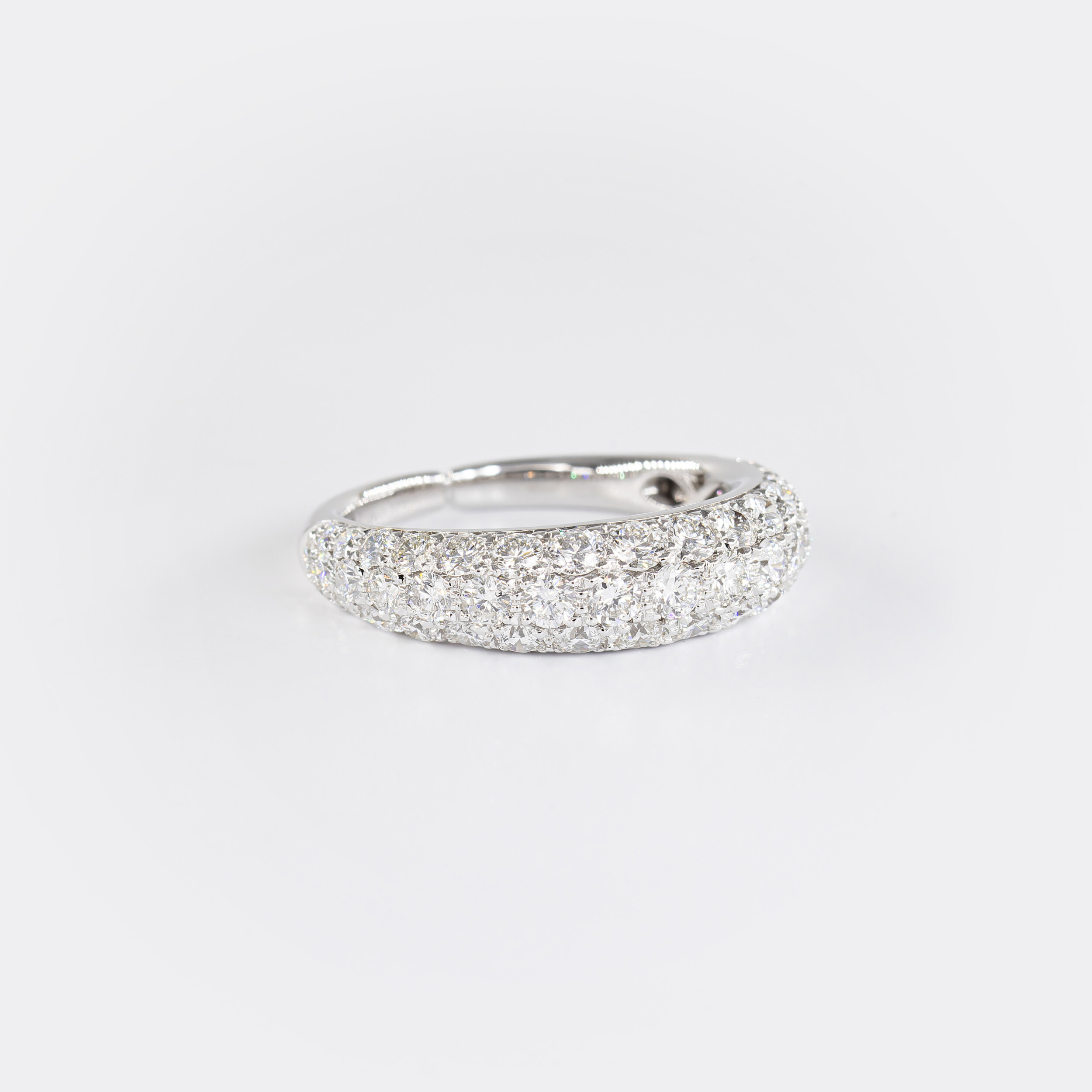 Jonc Sparkles or blanc & diamants  vue 2