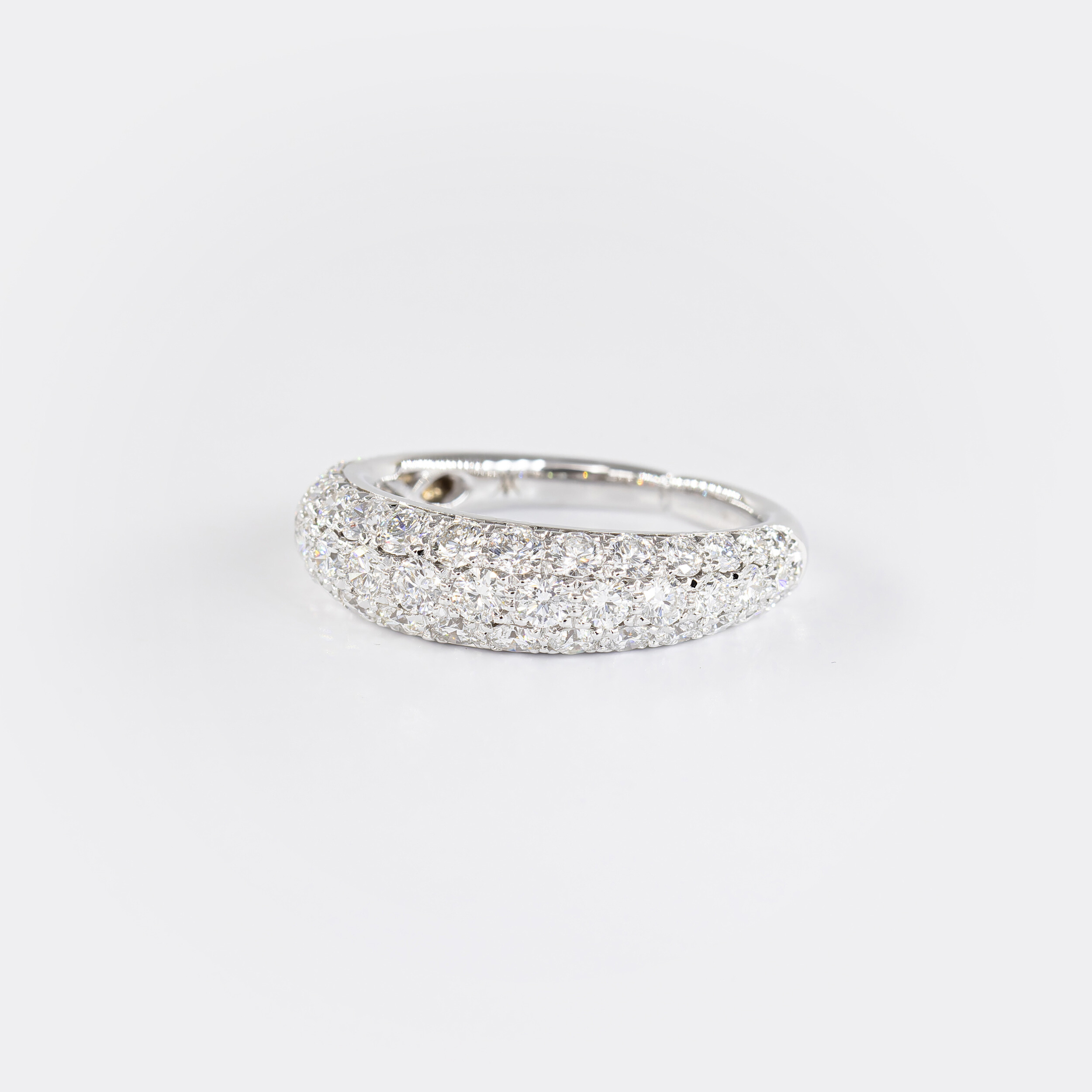 Jonc Sparkles or blanc & diamants  vue 3