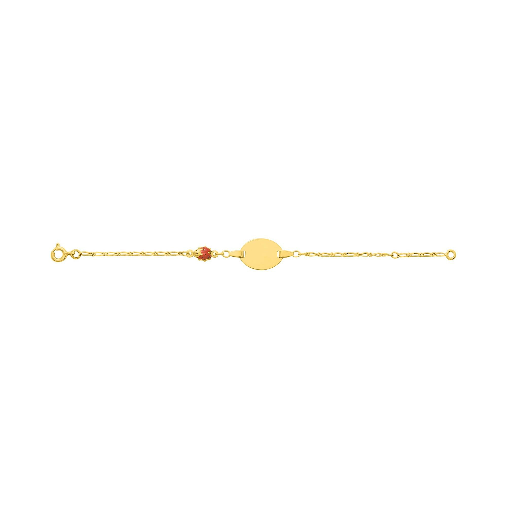 Gourmette Bébé en or jaune, taille 14cm