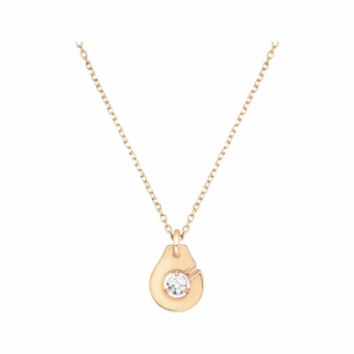 Collier Menottes dinh van R8 en or rose et diamant vue 1
