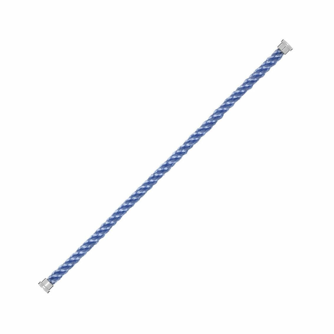 Câble moyen modèle pour bracelet FRED Force 10 bleu ciel en Corderie avec embouts acier vue 1