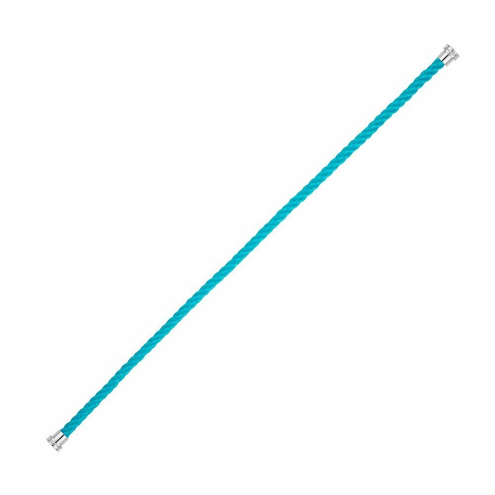 Câble FRED interchangeable Moyen Modèle en corderie bleu turquoise embouts acier vue 2