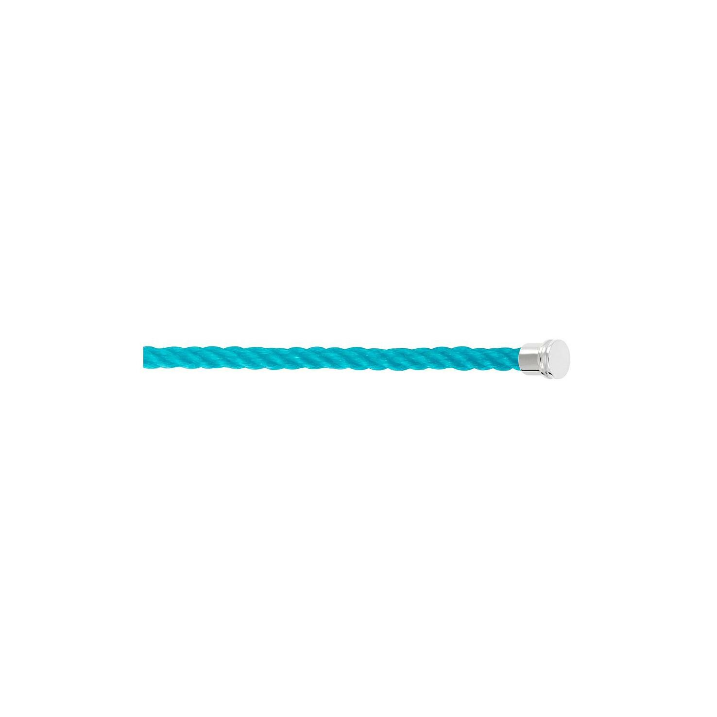 Câble FRED interchangeable Moyen Modèle en corderie bleu turquoise embouts acier vue 1