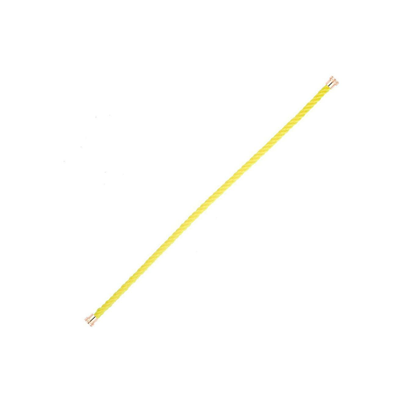 Câble moyen modèle FRED Force 10 en corderie jaune fluo vue 1