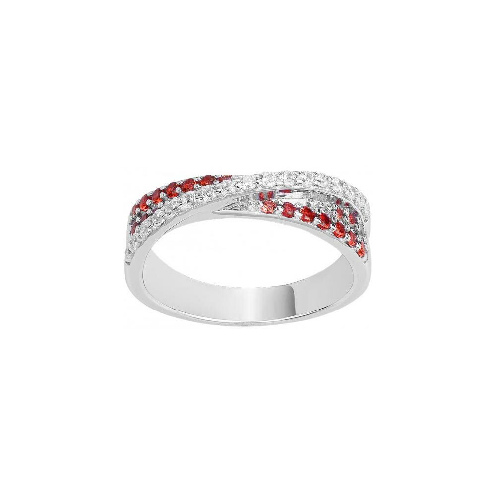 Bague en argent et oxyde de zirconium, taille 56
