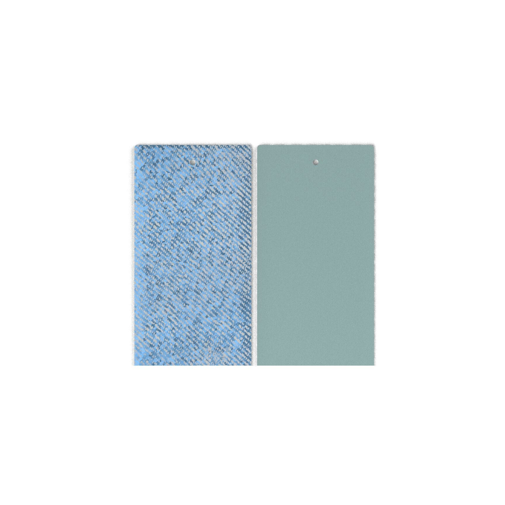 Cuir pour bracelet manchette Les Georgettes Denim Irisé / Céleste, 40mm