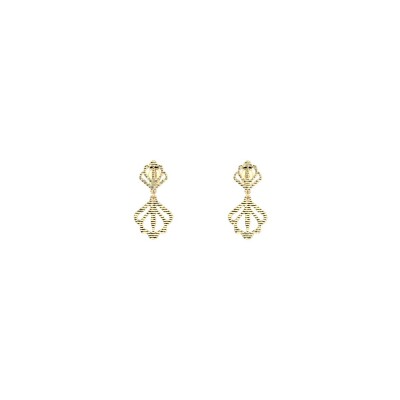 Boucles d'oreilles Les Georgettes Hortense en laiton finition dorée vue 1