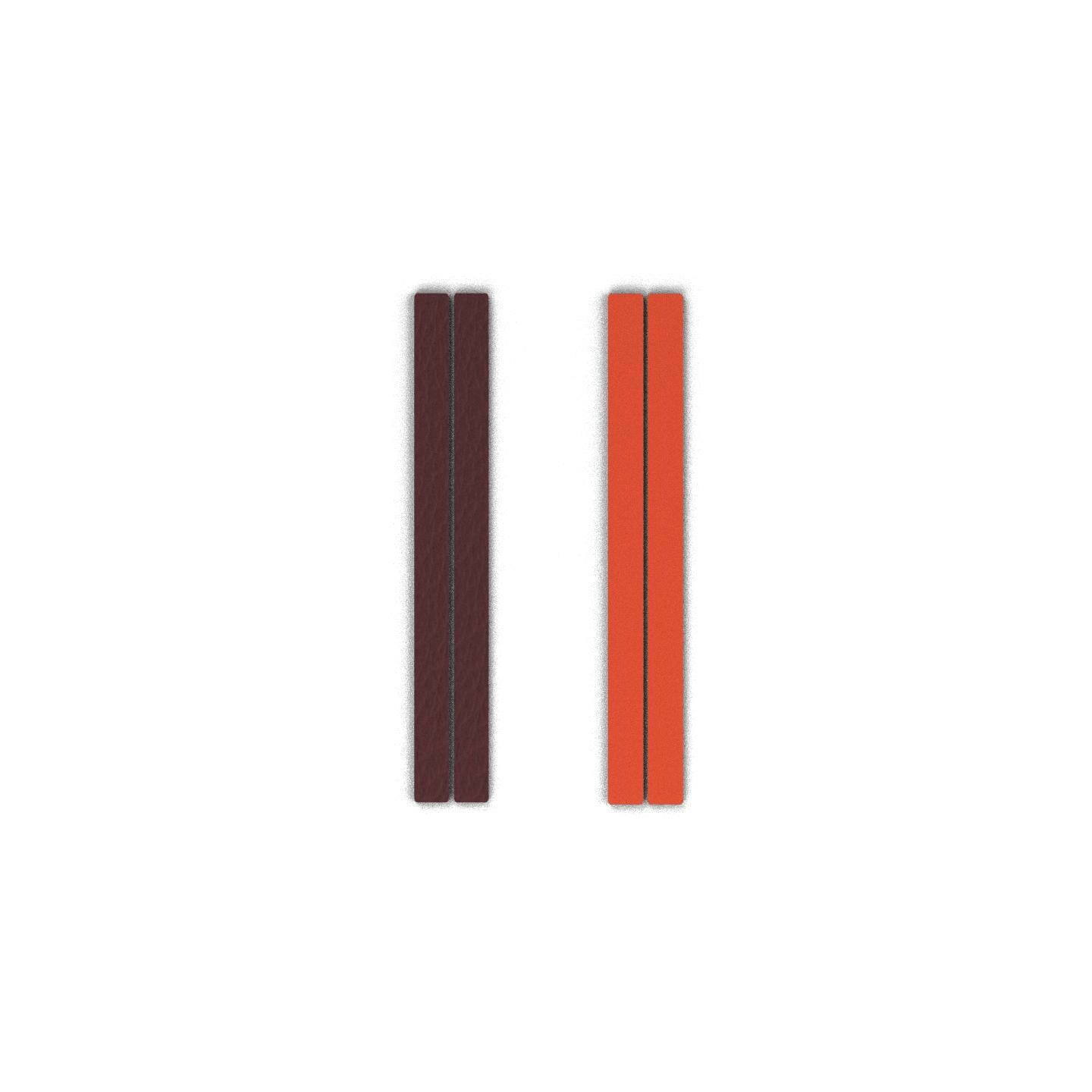 Cuir pour boucles d'oreilles Les Georgettes Prune / Orange Sanguine, 6mm