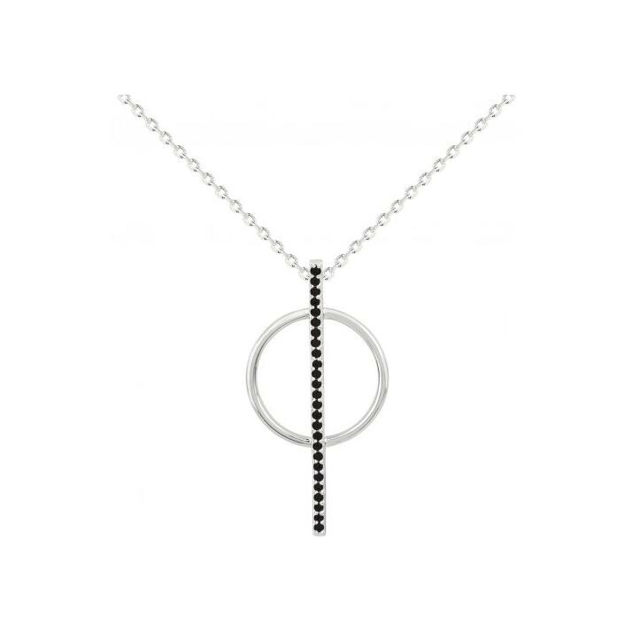 Collier en argent et oxydes de zirconium