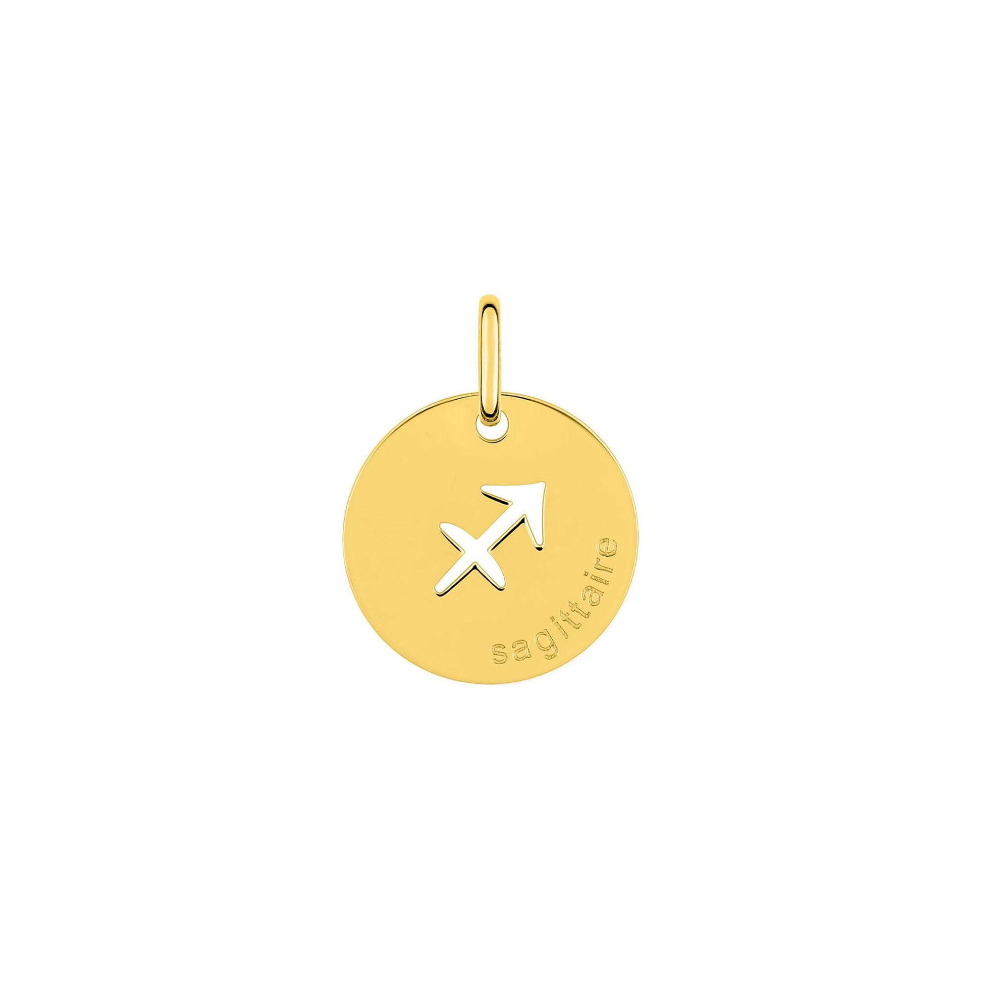 Pendentif zodiaque Sagittaire en or jaune