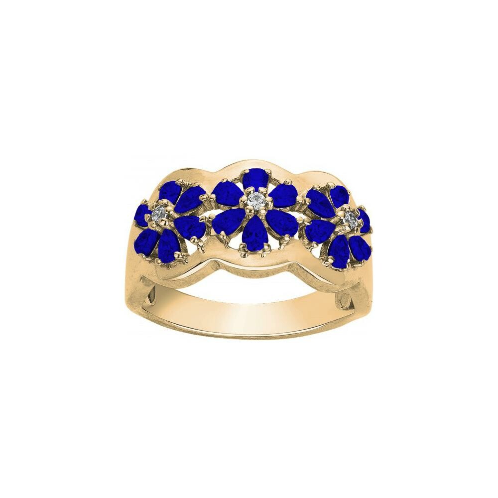 Bague en plaqué or et oxyde de zirconium, taille 56