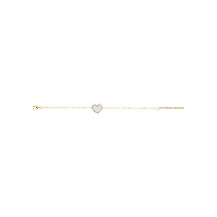 Bracelet en plaqué or et oxydes de zirconium