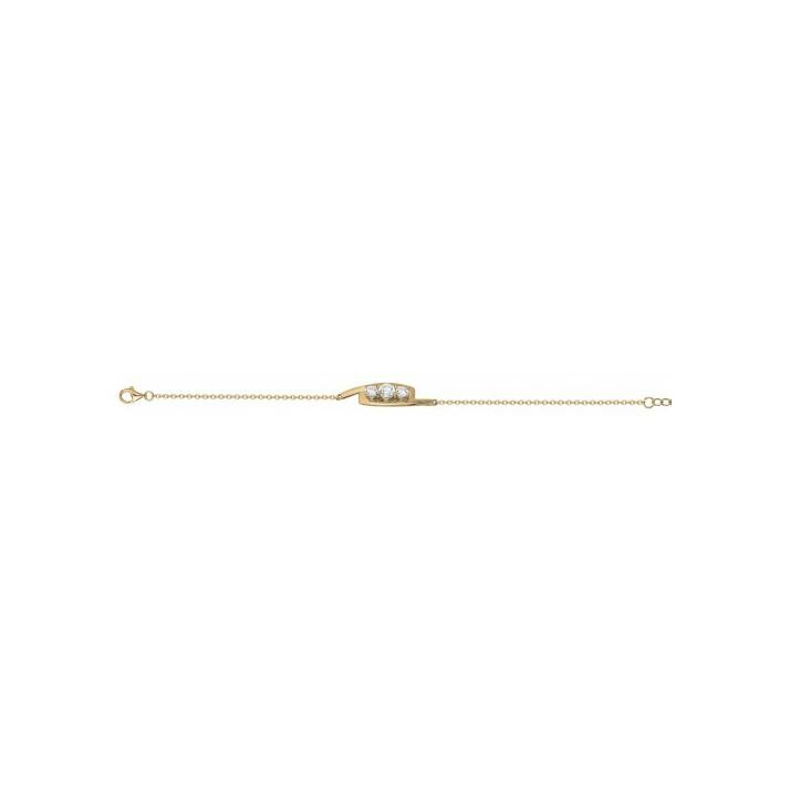 Bracelet en plaqué or et oxydes de zirconium