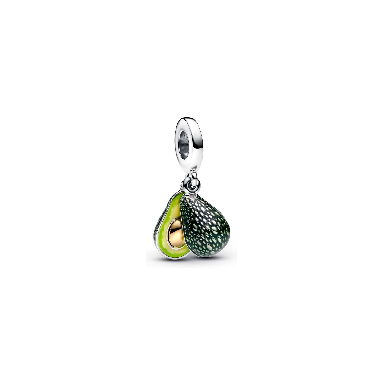 Charm Pandora Pendant Double Avocat en argent et métal doré