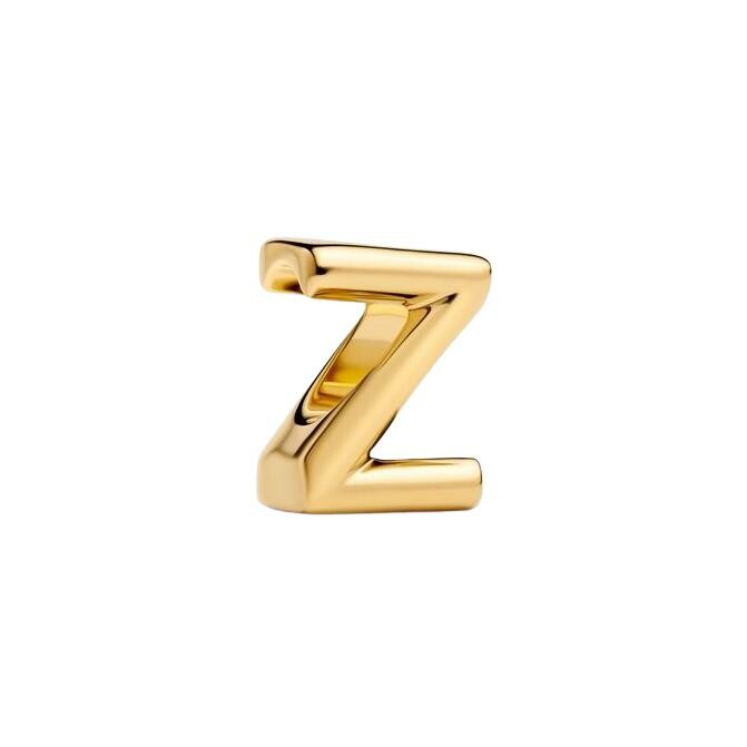 Charm Pandora Alphabet Lettre Z en métal doré