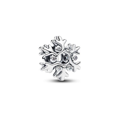 Charm Pandora Flocon de Neige en argent et oxydes de zirconium vue 1