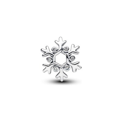 Charm Pandora Flocon de Neige en argent et oxydes de zirconium vue 2