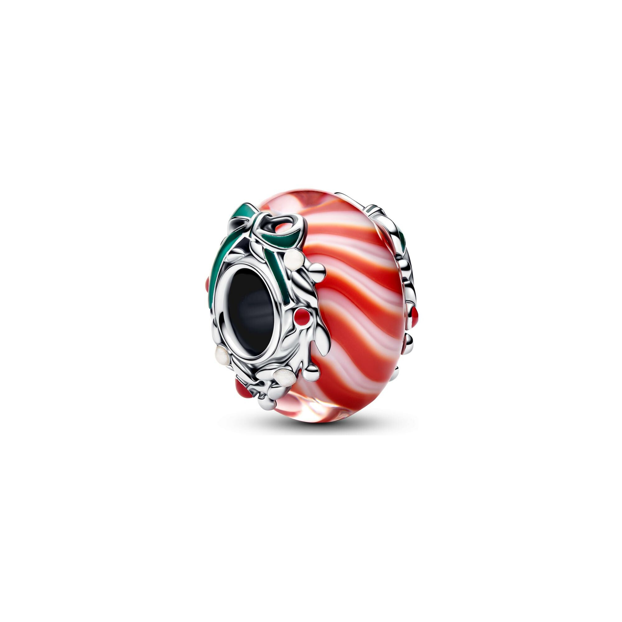 Charm Pandora Murano Sucre d’Orge en argent, verre de Murano et émail vue 1