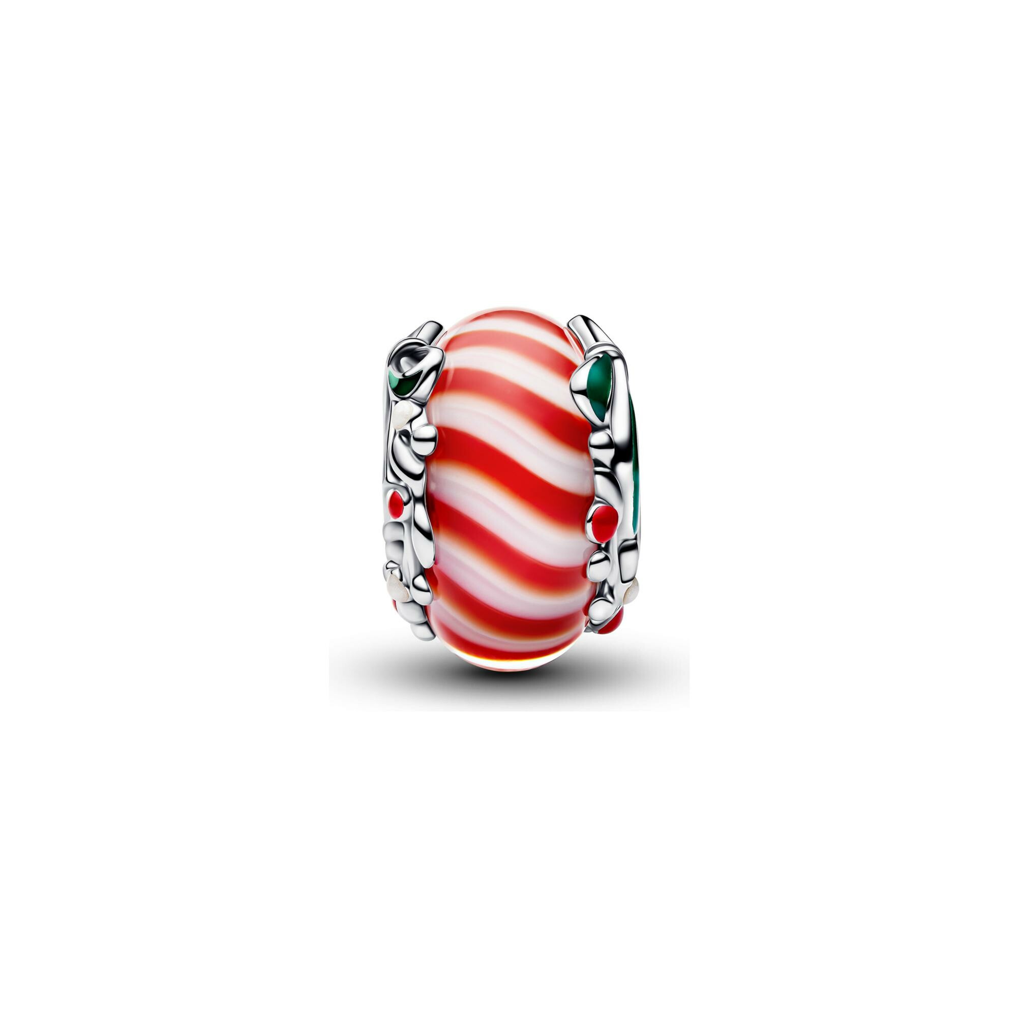 Charm Pandora Murano Sucre d’Orge en argent, verre de Murano et émail vue 2