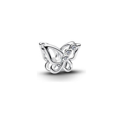 Pendentif Papillon En Argent 925 Avec Faux Diamants - Collection Hoops - Les Folies - Neuf Avec étiquettes