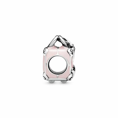 Charm Pandora Places sac de voyage rose en argent vue 2