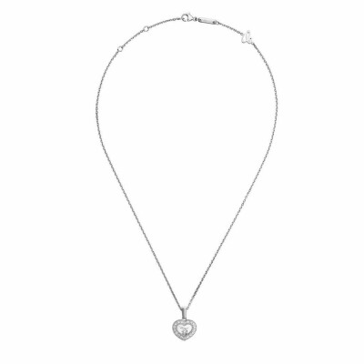 Pendentif Chopard Happy Diamonds Icons en or blanc et diamants vue 3