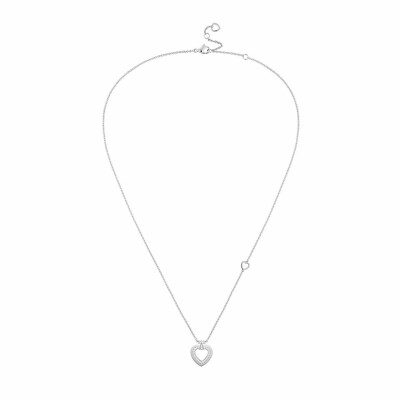 Collier FRED Pretty Woman Petit Modèle en or blanc et pavé de diamants vue 2