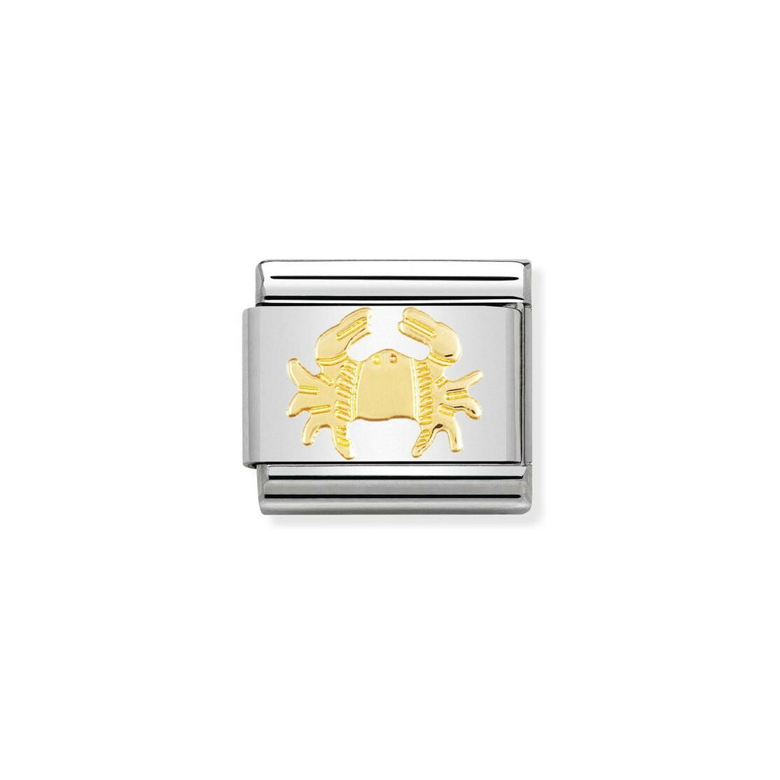 Charms Nomination Italy Composable Zodiaque en acier et or jaune, Cancer