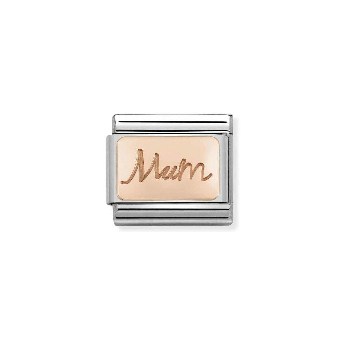 Charms Nomination Italy Composable Classic en acier et or rose, Mum