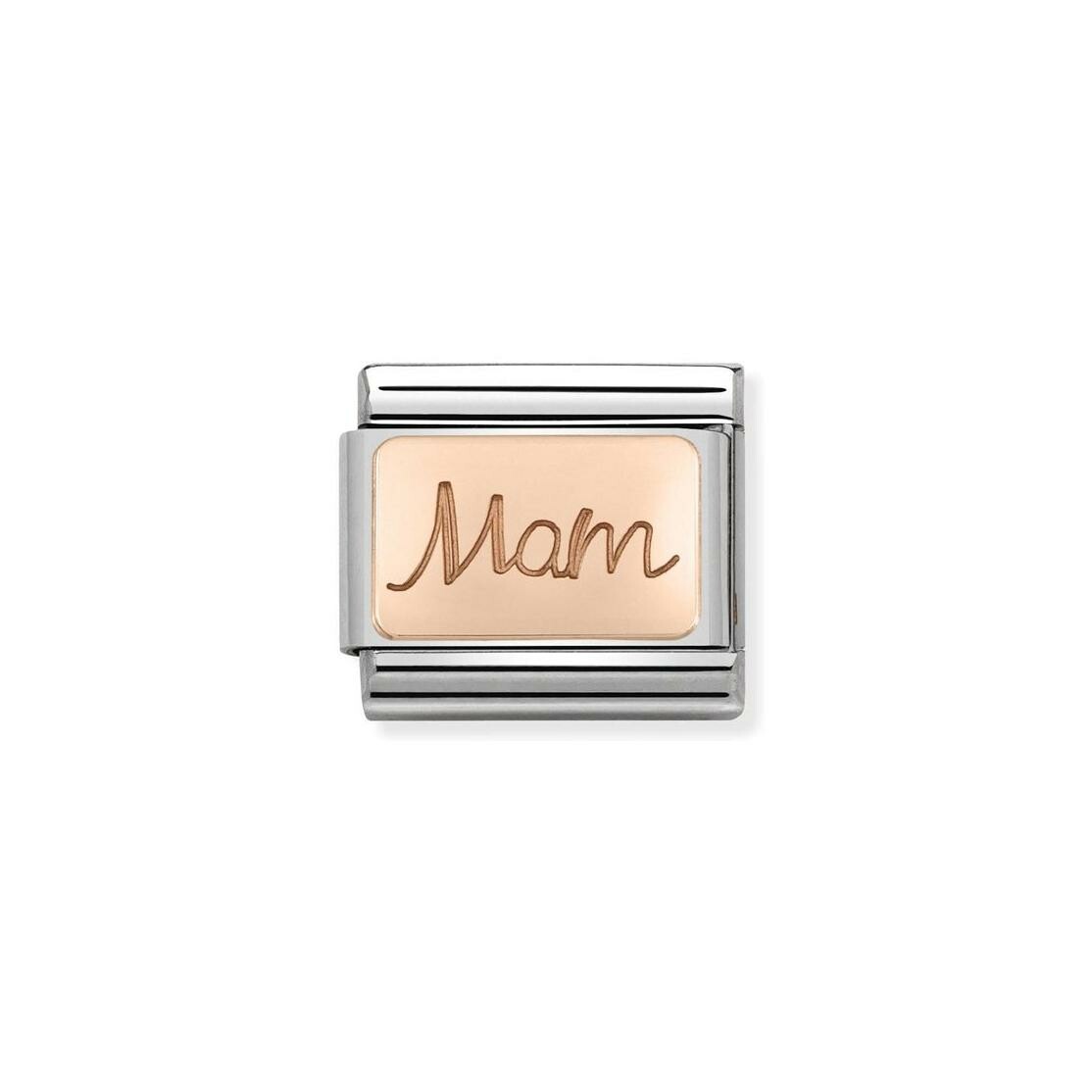 Charms Nomination Italy Composable Classic en acier et or rose, Mam