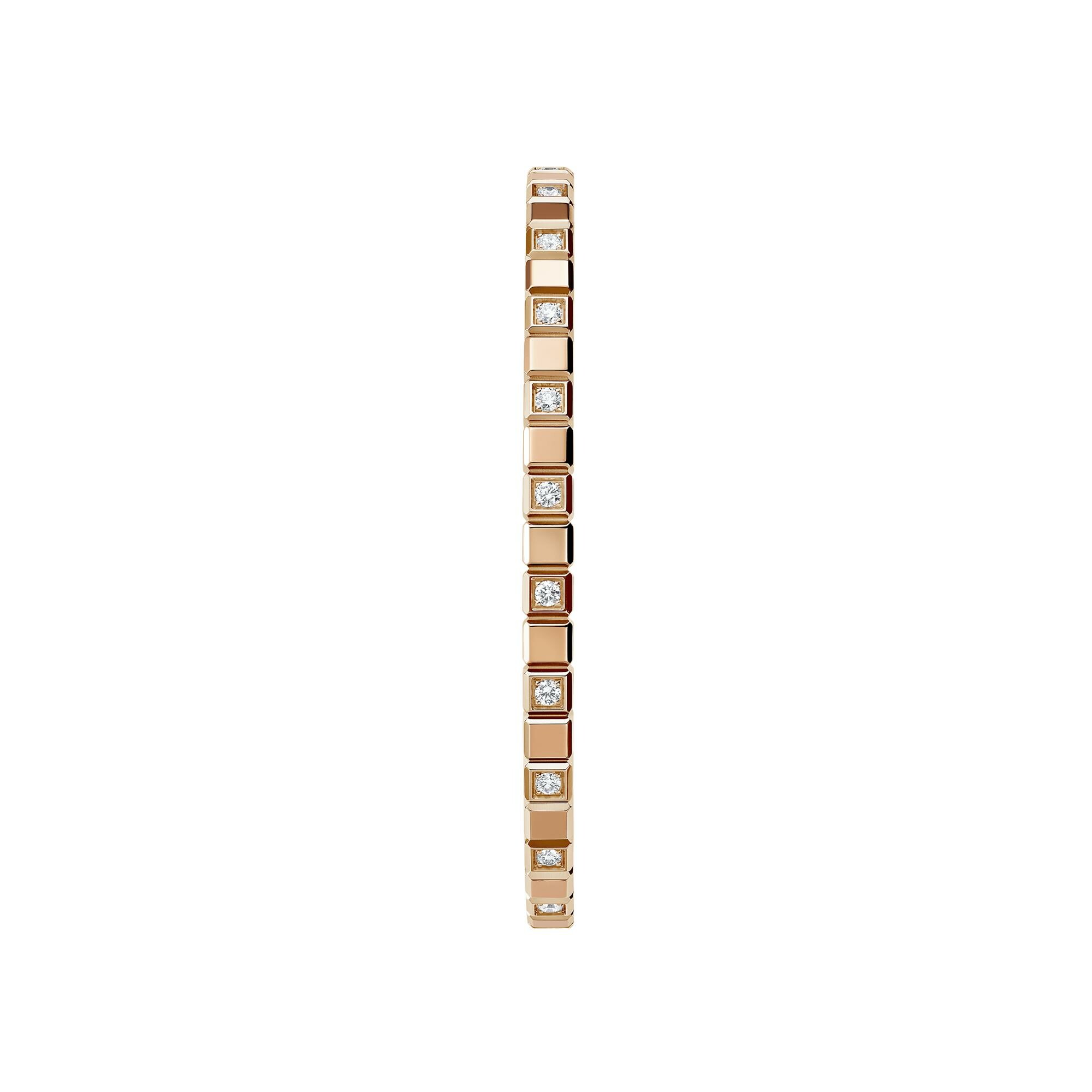 Chopard Ice Cube bracelet in rose gold and diamonds view 3